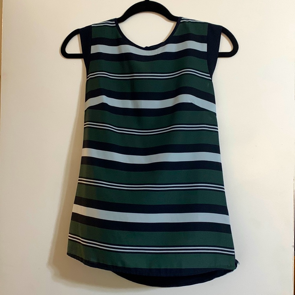 French Connection Women’s X-small Sleeveless Blouse - Striped